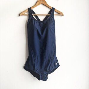 Speedo Navy Blue One Piece Swimsuit 12 NWT